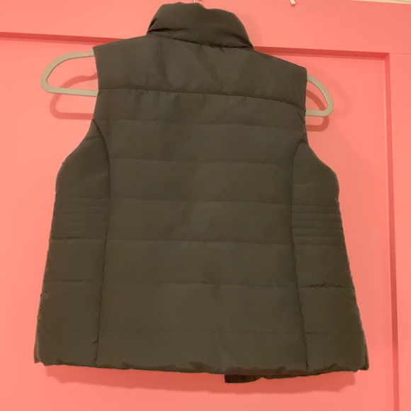 Mayoral Black Button Up Vest Girls Size 10 Faux Fur Interior - Picture 4 of 6